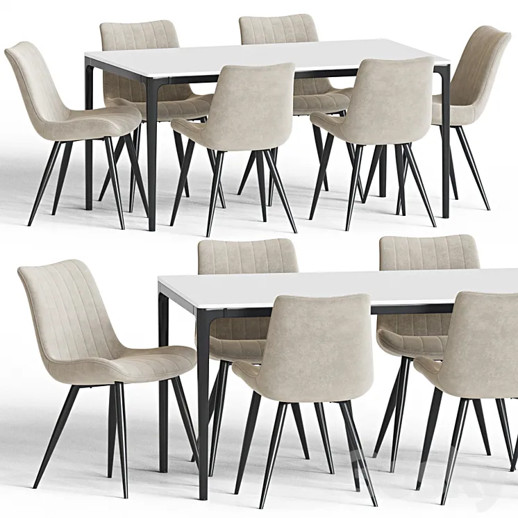 Dining Set 108 3DS Max