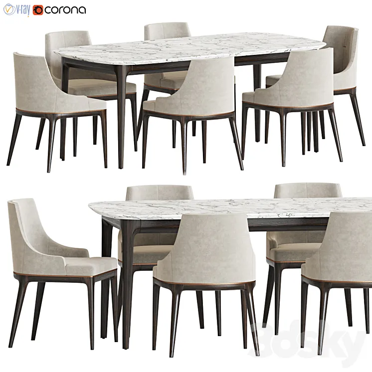 Dining Set 125 3DS Max