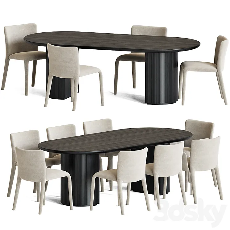 Dining Set 129 3DS Max Model