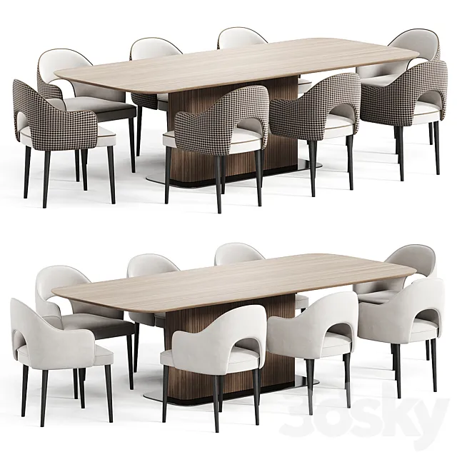 Dining Set 16 3ds Max