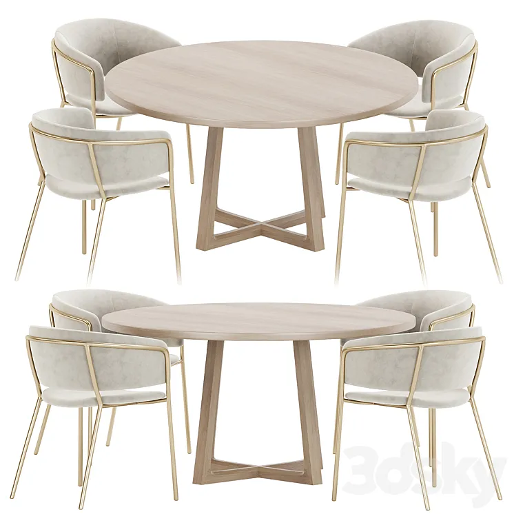 Dining set 19 3DS Max