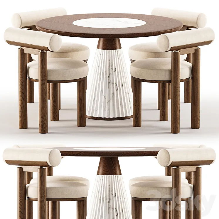 Dining Set 26 3DS Max Model