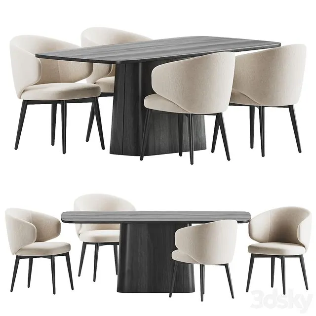 Dining Set 31 (Fargo chair by Skdesign table Boss) 3dsMax Model