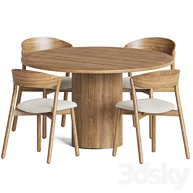 Dining Set 37 3DS Max Model