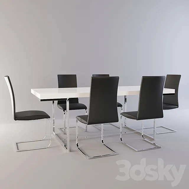 dining set 3DS Max Model