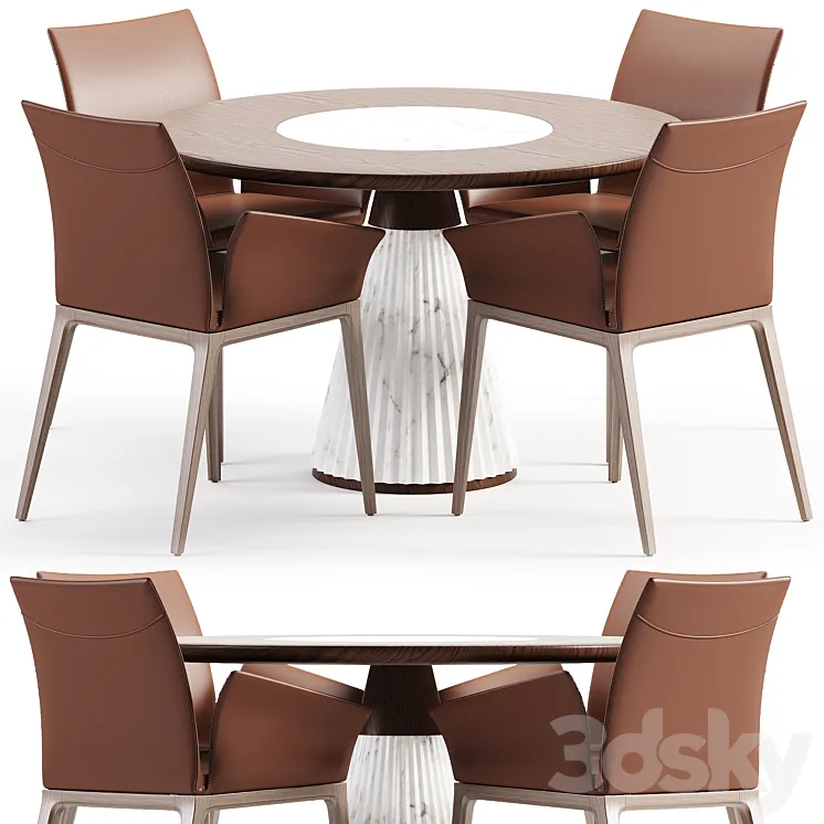 Dining Set 4 3DS Max