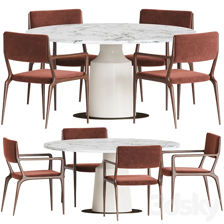 Dining Set 40 3DS Max Model