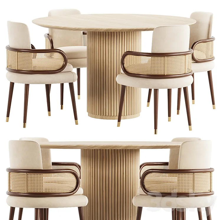 Dining Set 42 3DS Max Model