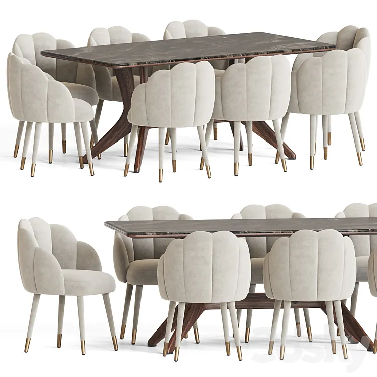 Dining Set 47 3DS Max