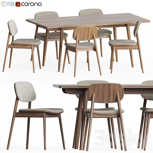 Dining Set 49 3DS Max Model