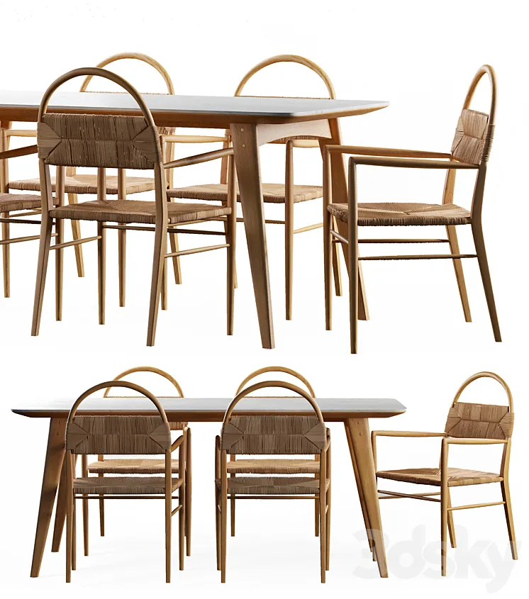 Dining set 5 3DS Max