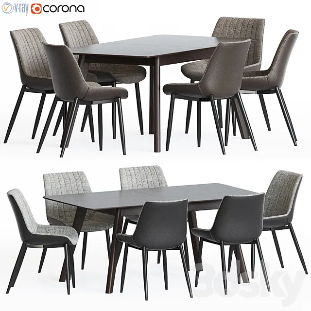 Dining Set 62 3DSMax File