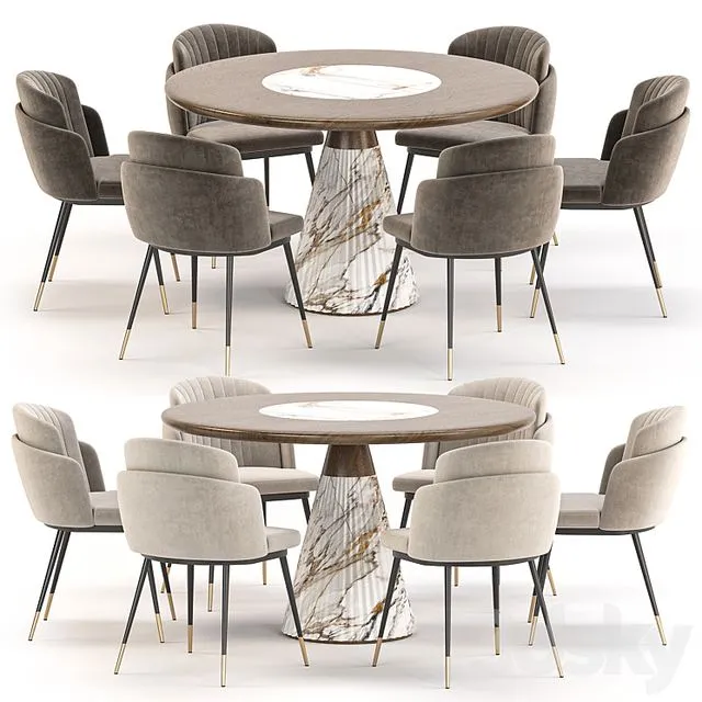 dining set 67 3dsMax Model