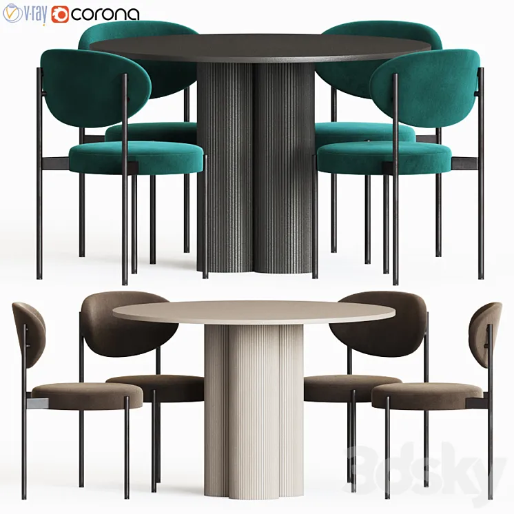 Dining Set 69 3DS Max