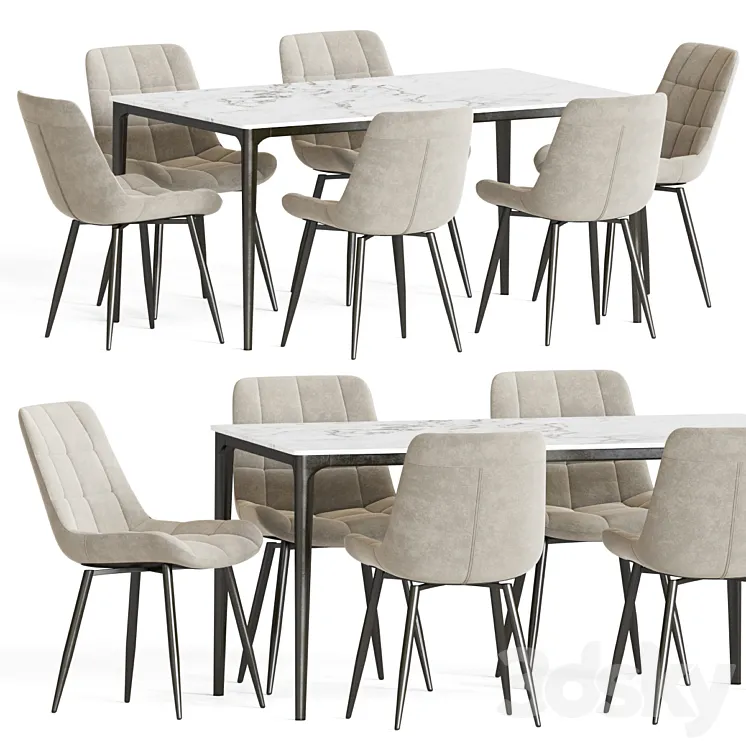 Dining Set 70 3DS Max