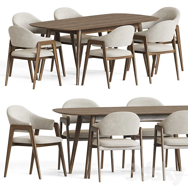 Dining Set 73 3DS Max Model