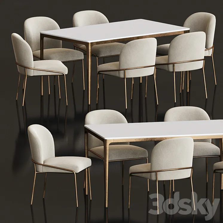Dining Set 83 3DS Max