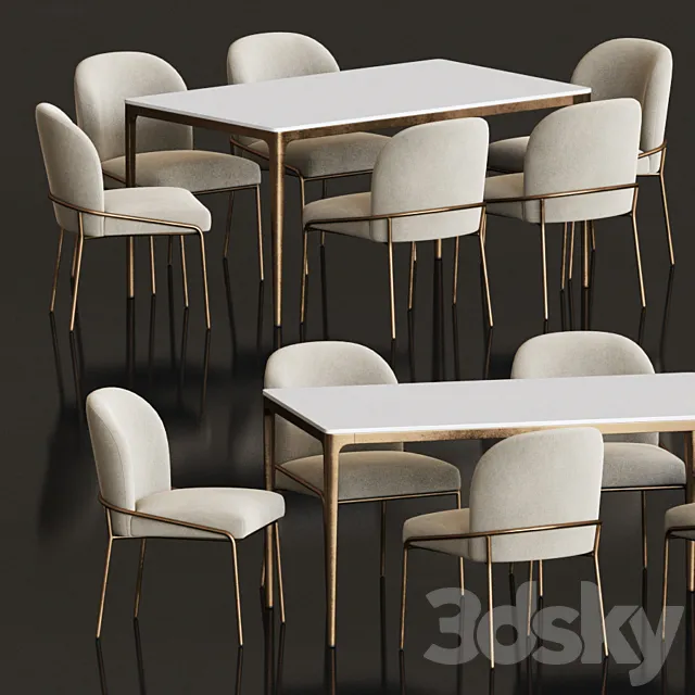 Dining Set 83 3DSMax File