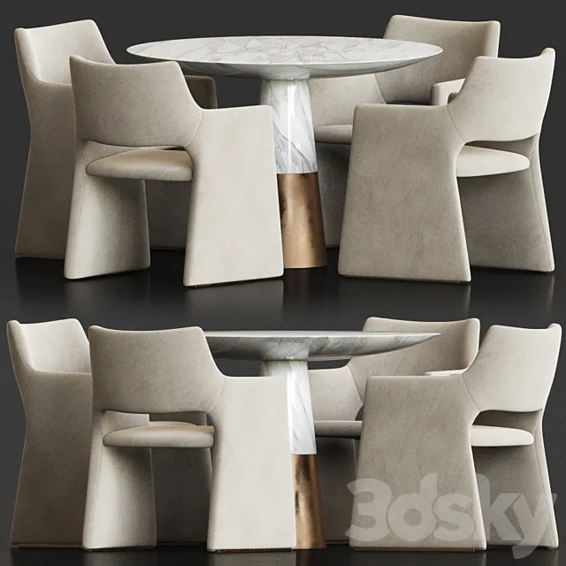 Dining Set 89 3DS Max Model