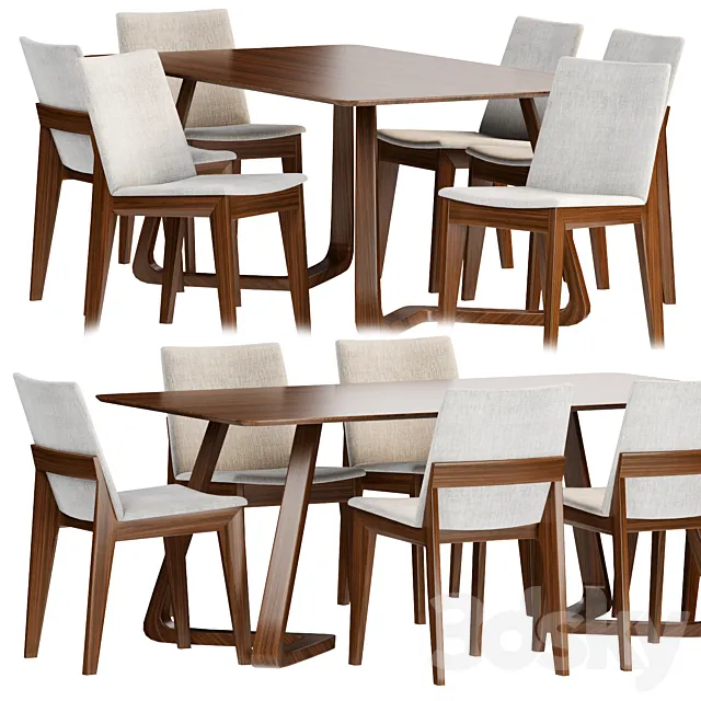 Dining set by scandinaviandesigns 3ds Max