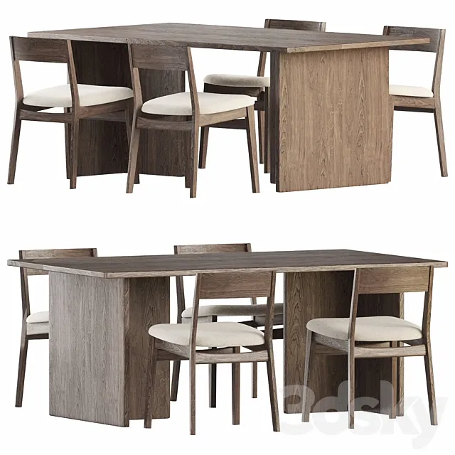 Dining set by West&elm 3DSMax File