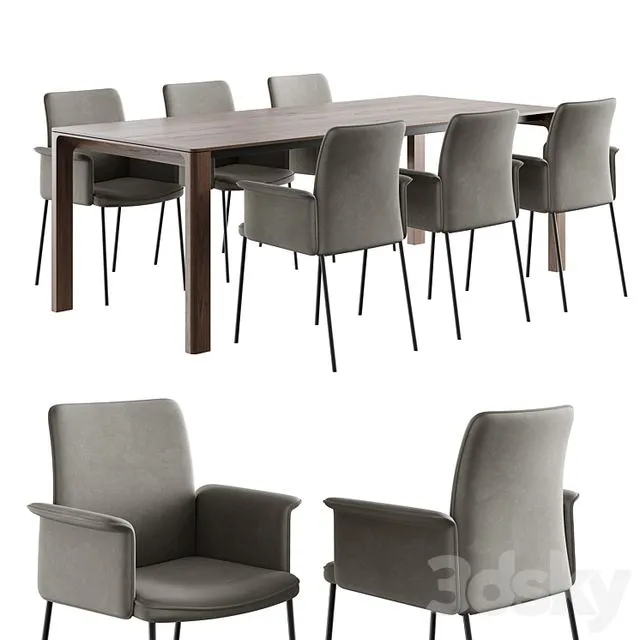 Dining Set Christine Kroencke Porto Table 3dsMax Model