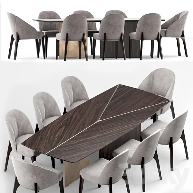 Dining Set Epsilon Arketipo 3DS Max Model