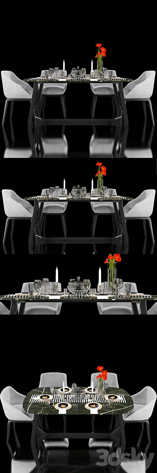 DINING TABLE 12 3ds Max