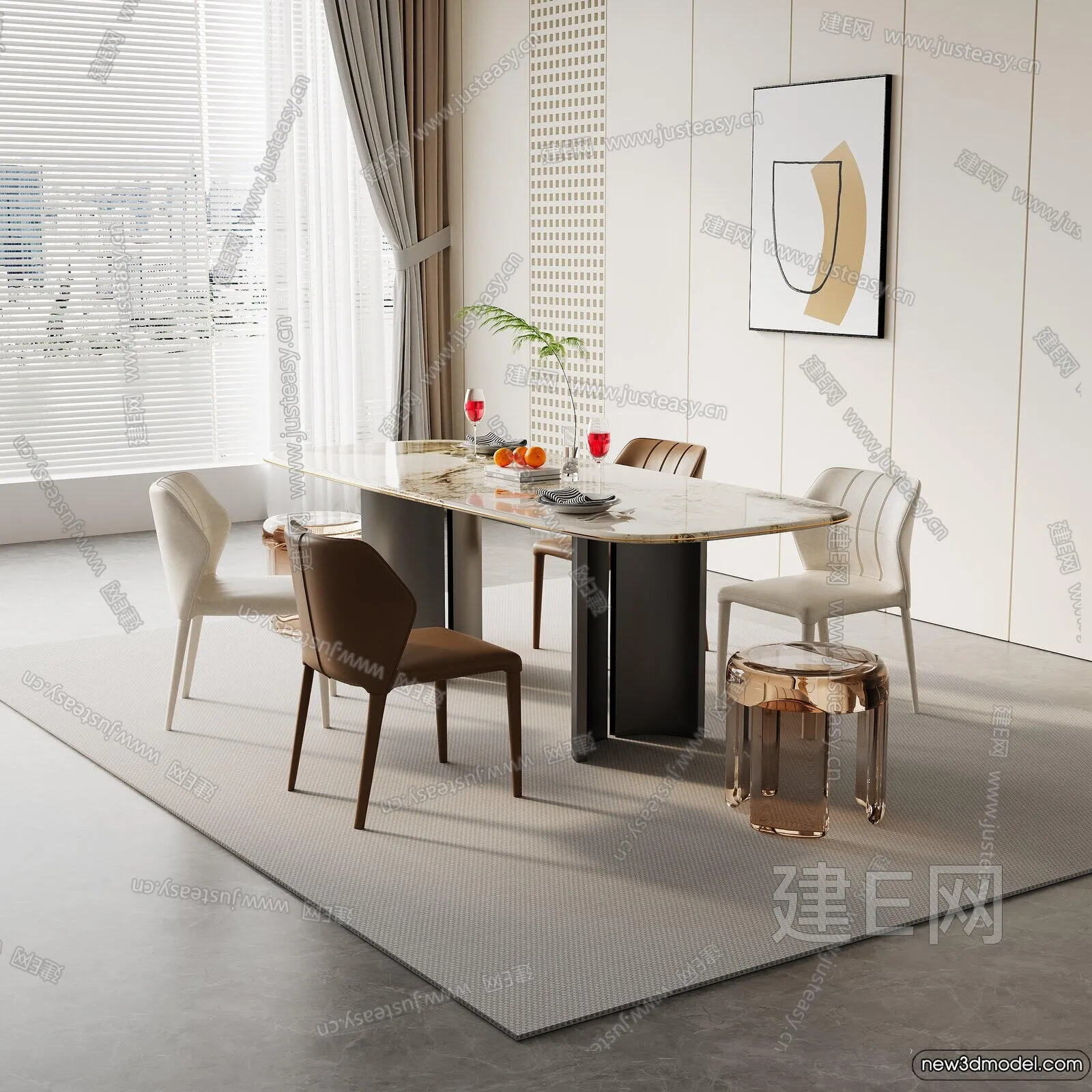 Dining Table – 3D Models – 3D Furniture Models for Interior – 039