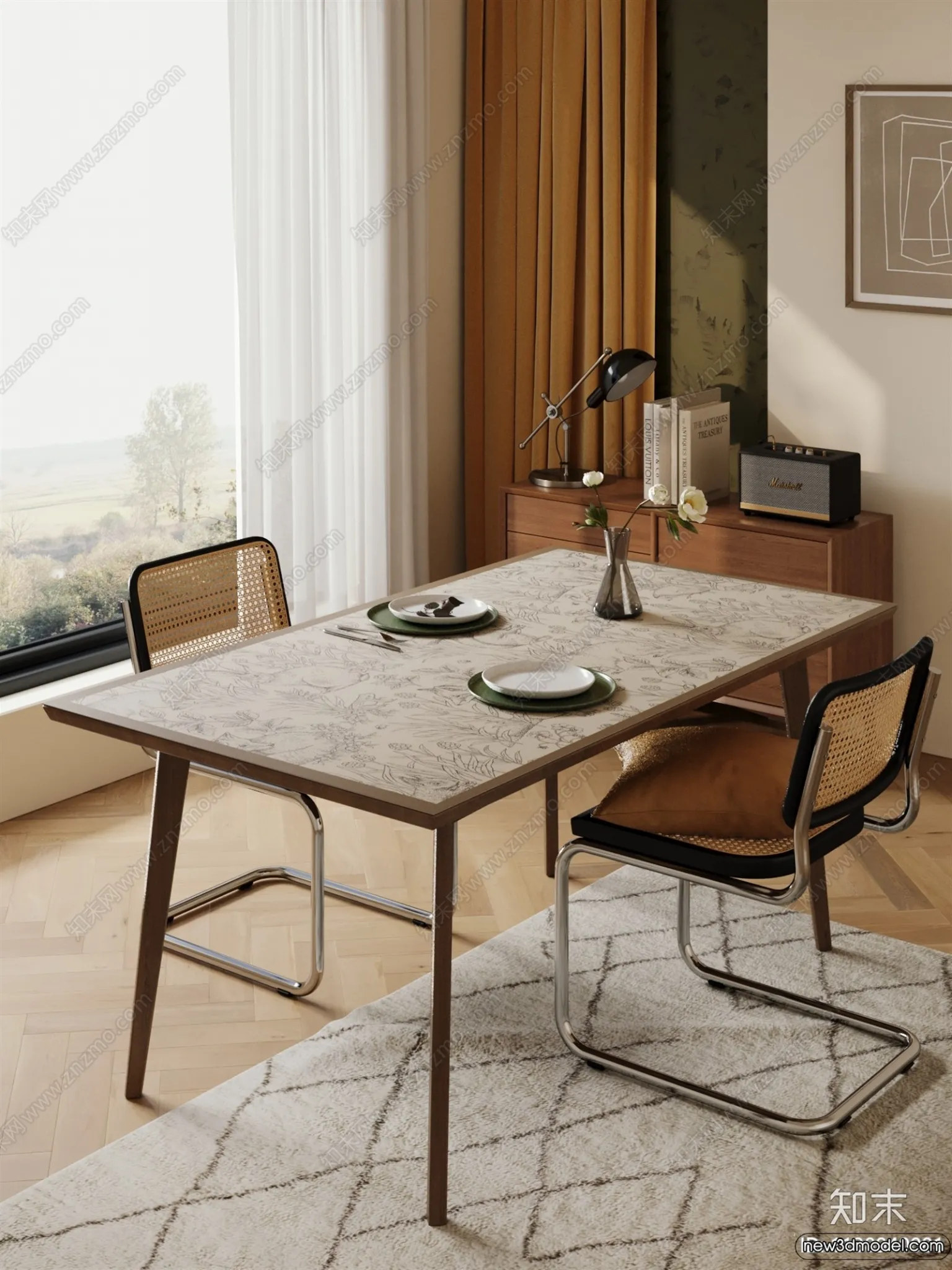 Dining Table – 3D Models – 3D Furniture Models for Interior – 047