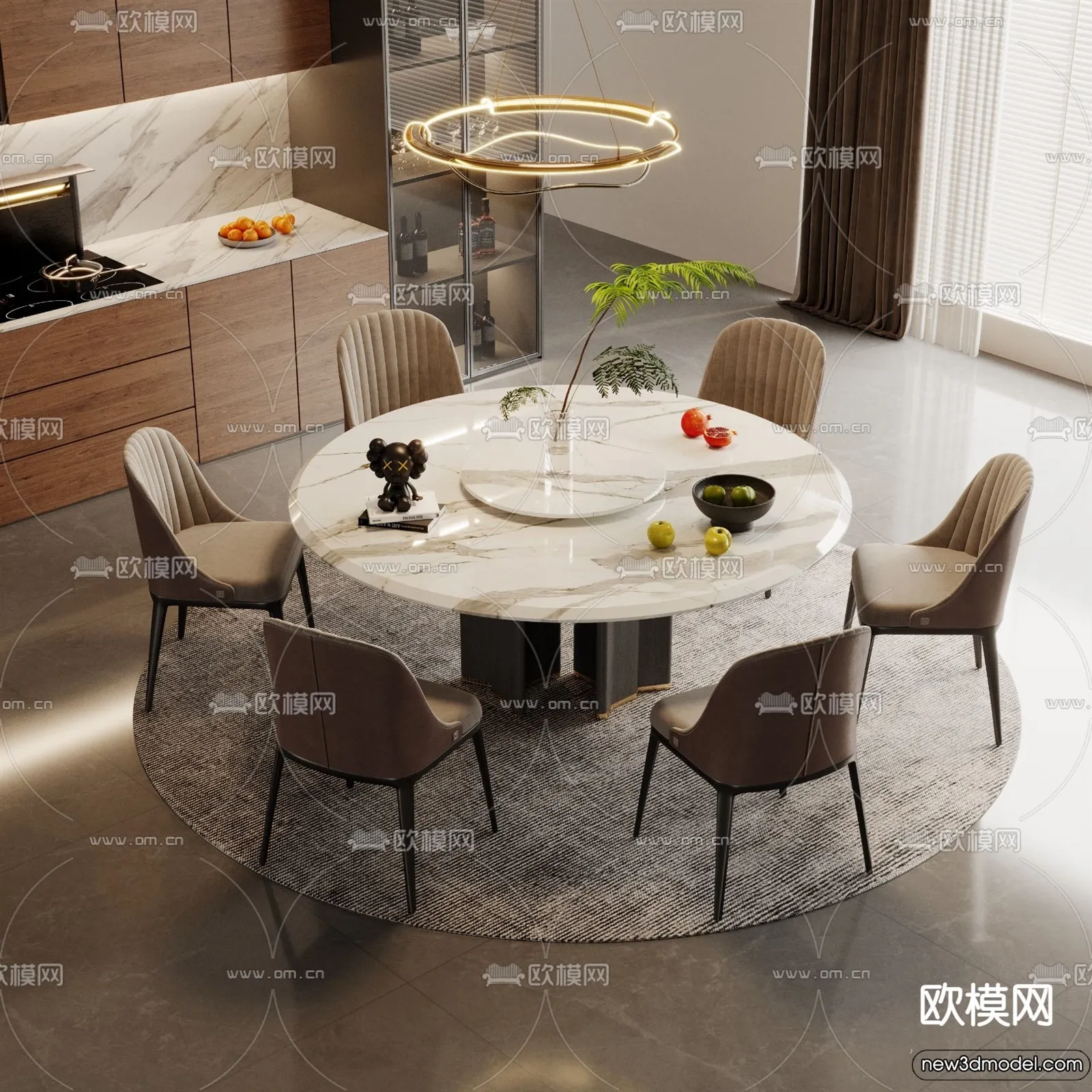 Dining Table – 3D Models – 3D Furniture Models for Interior – 119