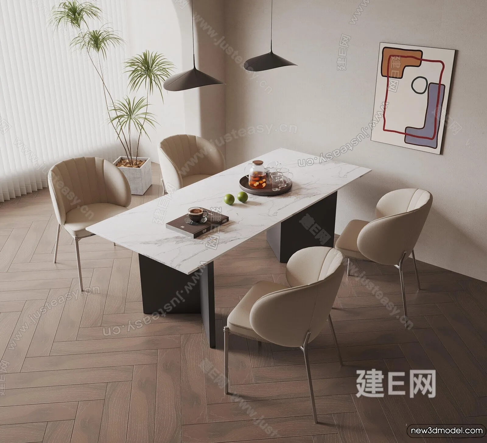 Dining Table – 3D Models – 3D Furniture Models for Interior – 124