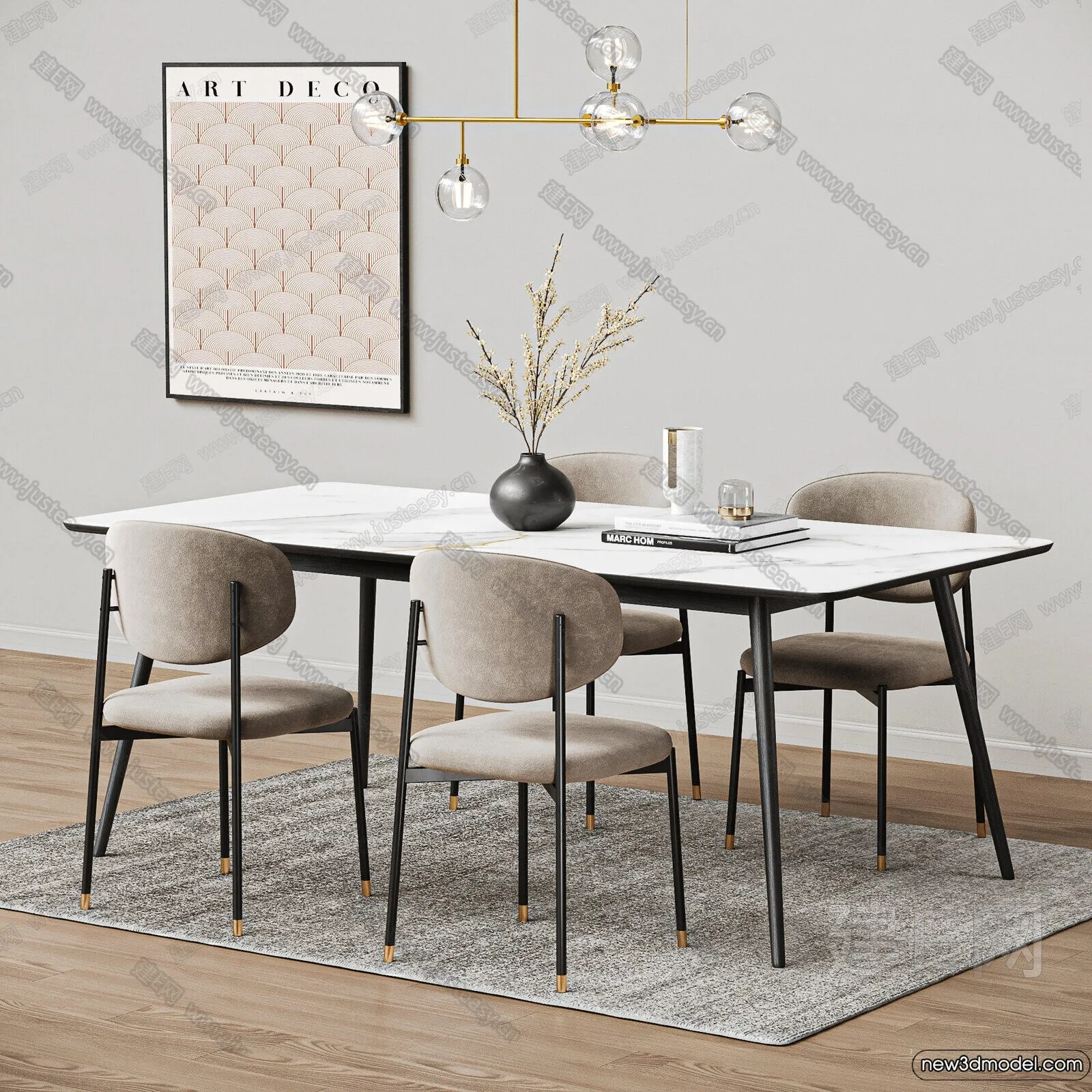 Dining Table – 3D Models – 3D Furniture Models for Interior – 125