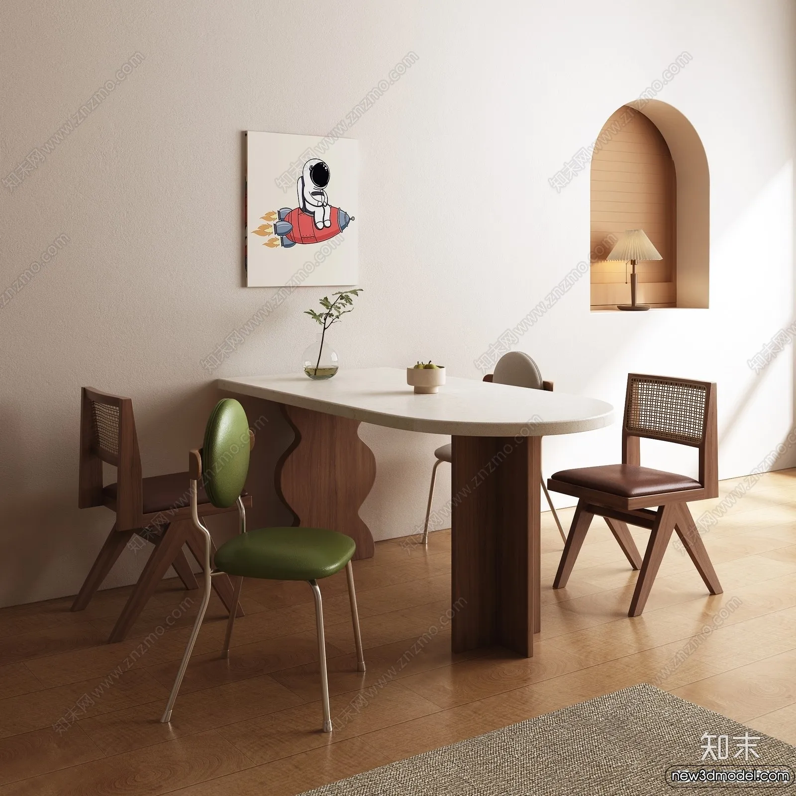 Dining Table – 3D Models – 3D Furniture Models for Interior – 136