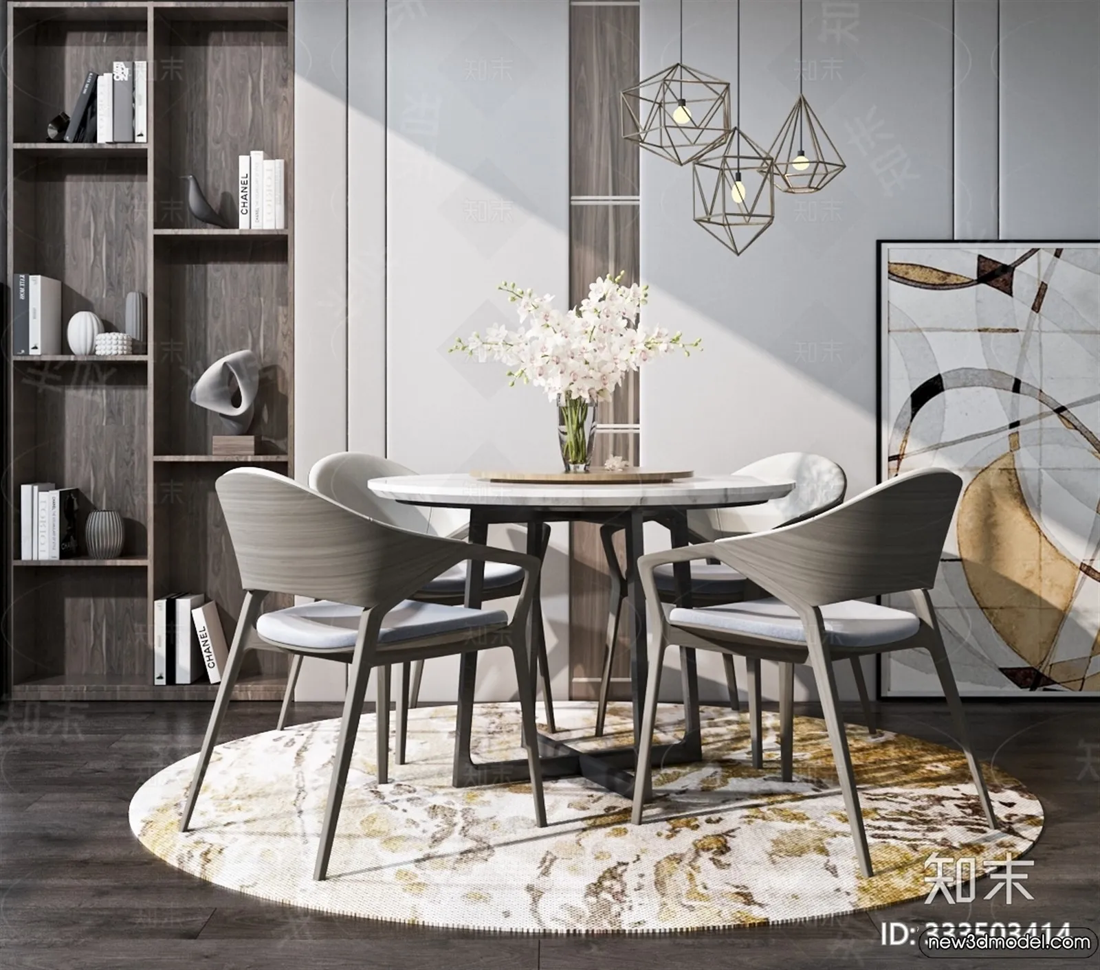 Dining Table – 3D Models – 3D Furniture Models for Interior – 240