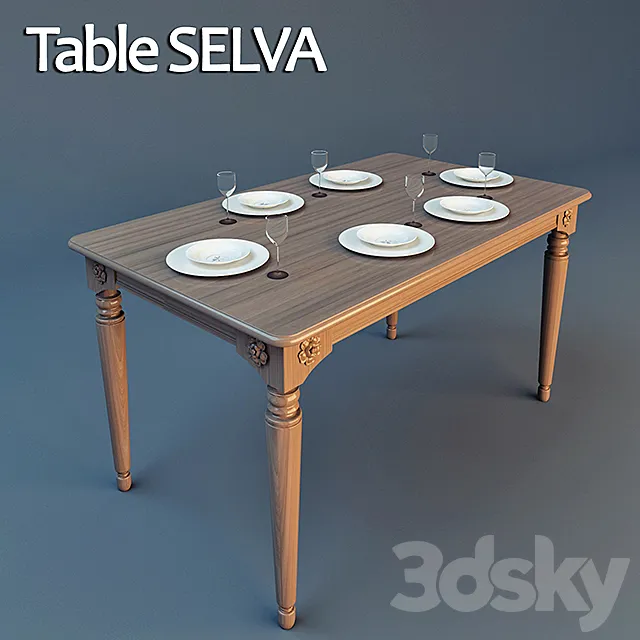 Dining table 3DS Max Model