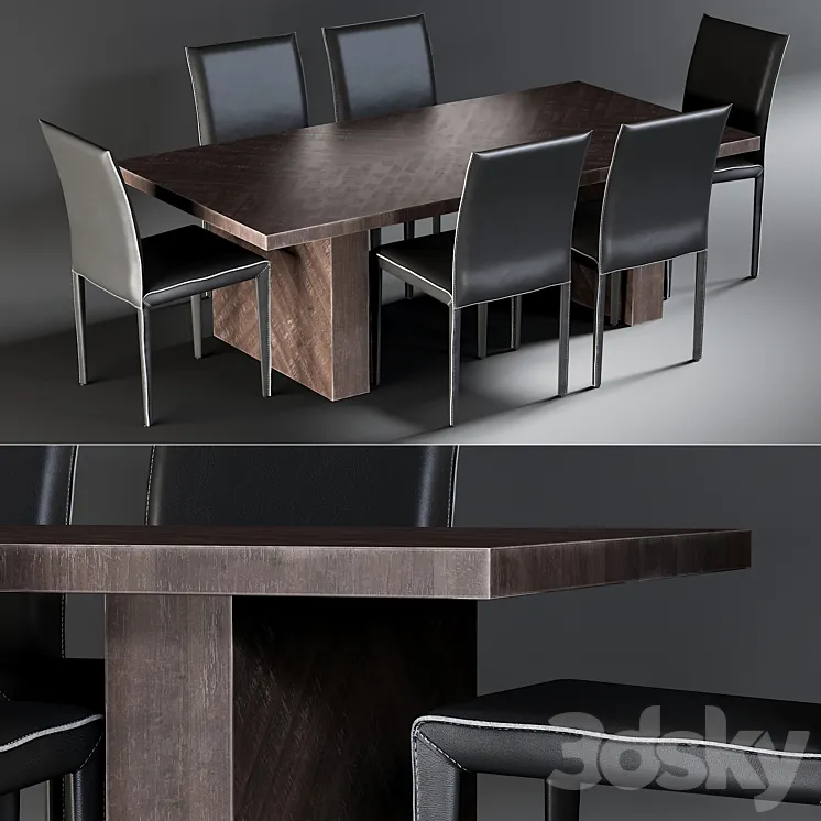 Dining Table Alexa & Chair Folio 3DS Max