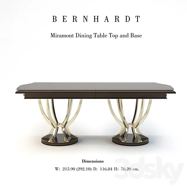 dining table Bernhardt Miramont 3DS Max Model