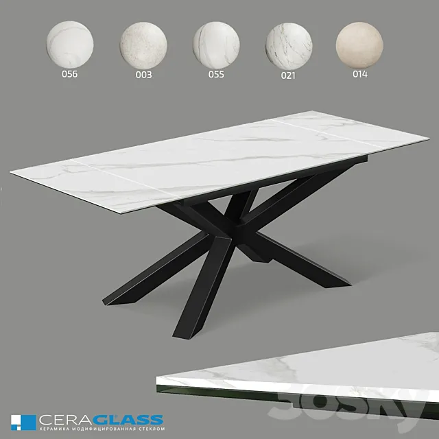 Dining table CERAGLASS CGP-000_J 3DS Max Model