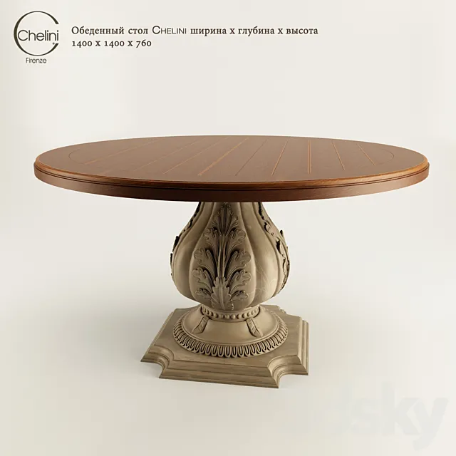 Dining table Chelini Art.1145 3ds Max