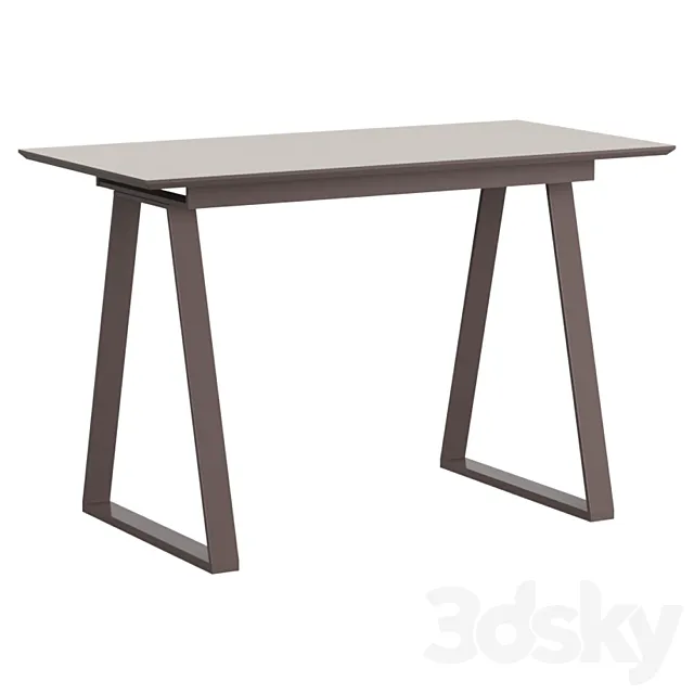 Dining table Detroit folding 120-160 * 80 beige 3DSMax File