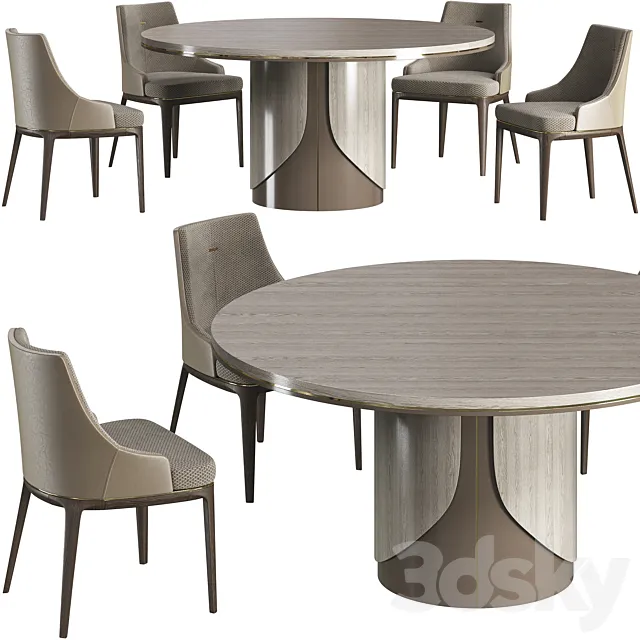 Dining table Frato Treviso + chair Aster Alaton 3DSMax File