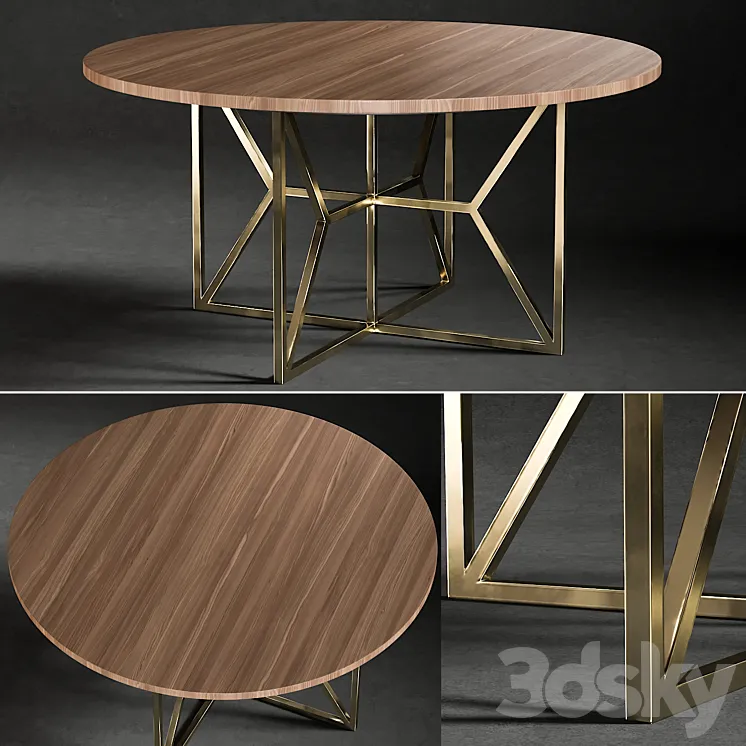 Dining Table Hayes Acacia 3DS Max