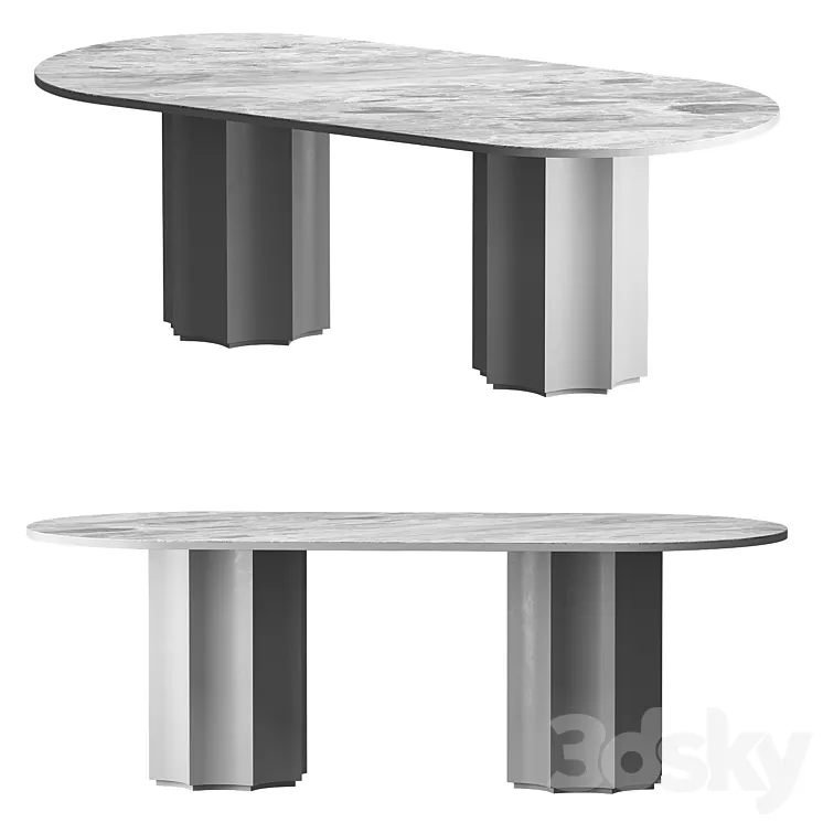 dining table Lunar mia casa 3DS Max Model