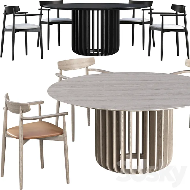 Dining table Miniforms Juice + chair Miniforms Claretta 3DSMax File
