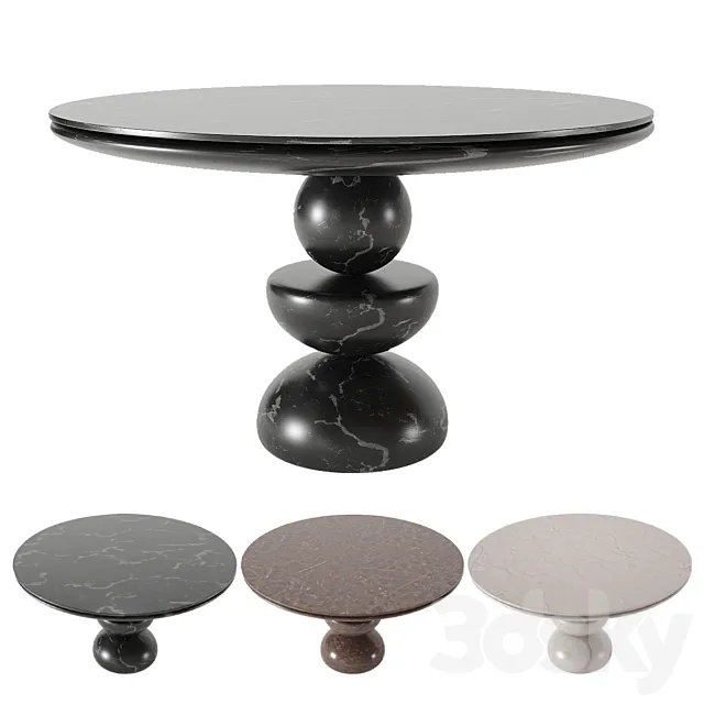 Dining Table No2- Marble table 3ds Max