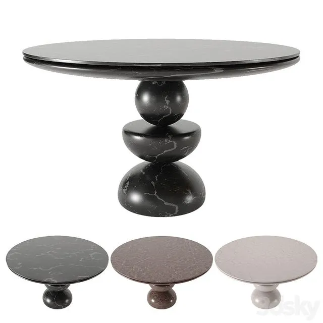 Dining Table No2- Marble table 3dsMax Model
