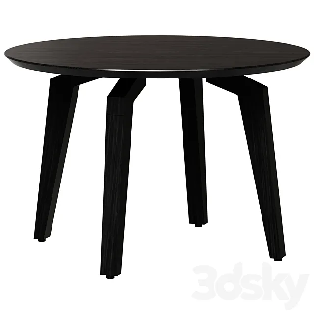 Dining table Oscar Round 3ds Max