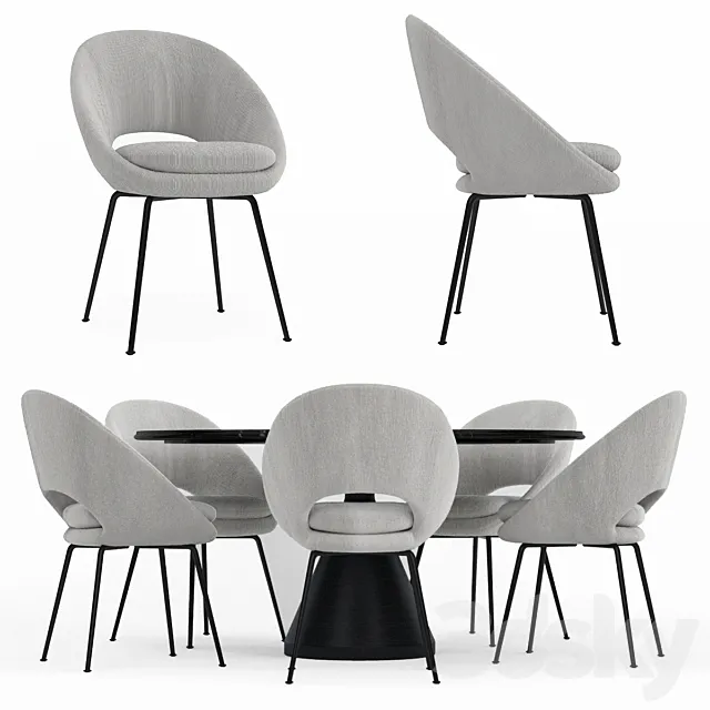 Dining table set 006 3ds Max