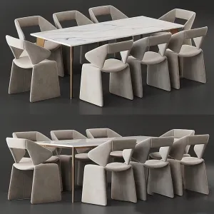 Dining Table Set – 3D – 026